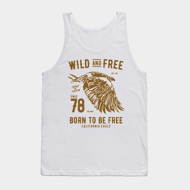 Wild and Free Eagle Tank Top by JakeRhodes